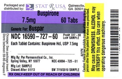 BUSPIRONE 7.5MG LABEL.jpg BUSPIRONE 7.5MG LABEL IMAGE - BUSPIRONE 7.5MG LABEL